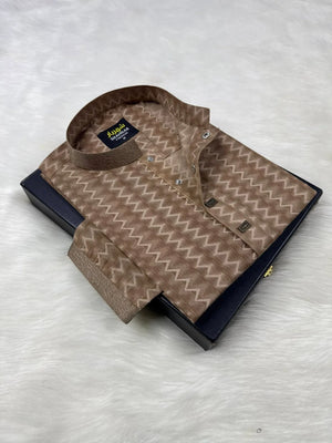 Thunder Wood Contrast Panjabi কোড - 376 - Shahriar Premium