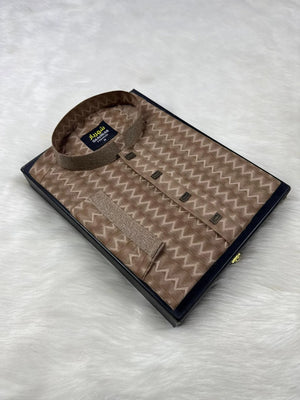 Thunder Wood Contrast Panjabi কোড - 376 - Shahriar Premium