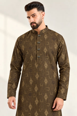 Royal Afsan Deep Olive Panjabi কোড-369
