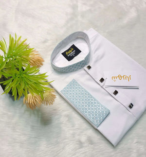 White & Sky Premium Embroidery কোড - 46 - Shahriar Premium