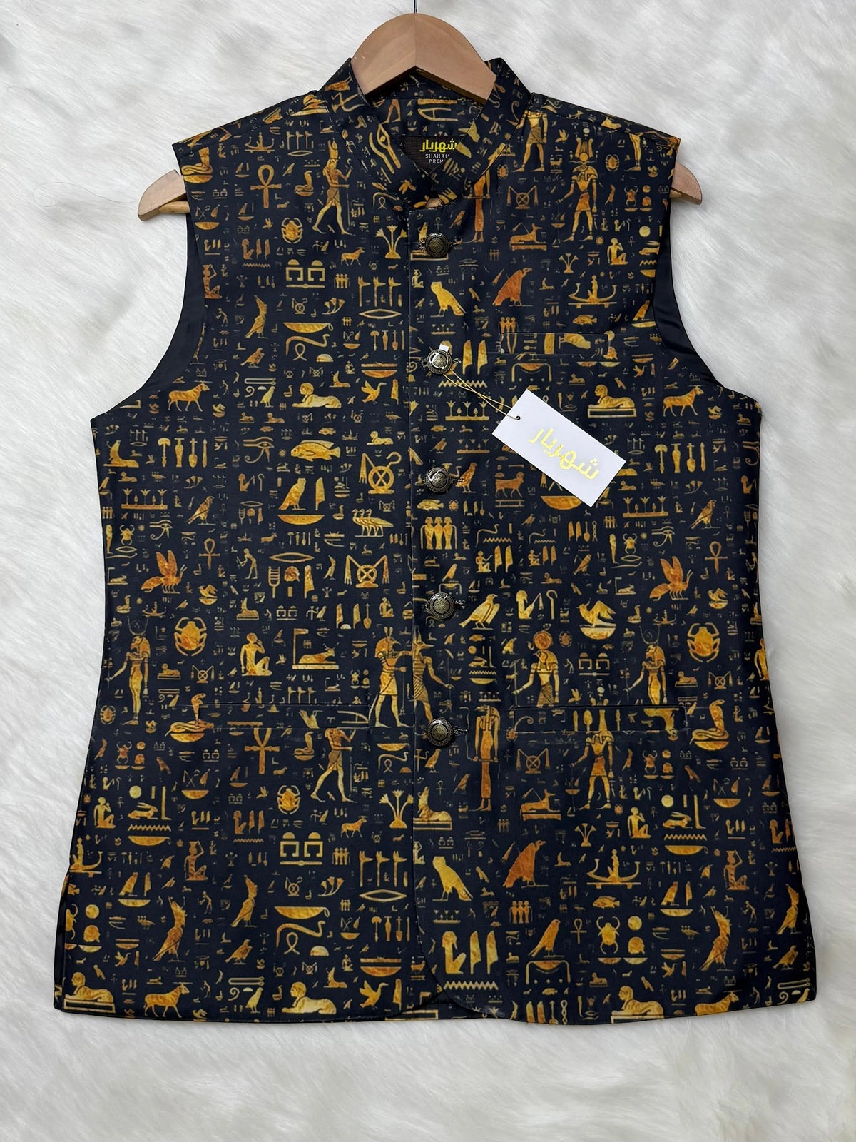 Egypt Calligraphy Waistcoat কোড - 330 - Shahriar Premium