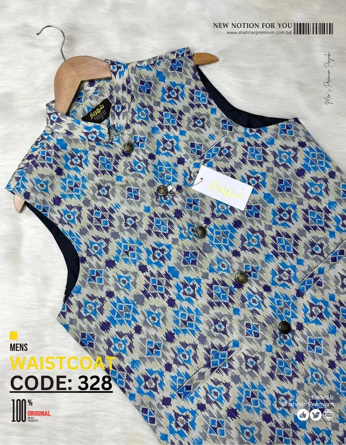 Premium Sky And Ashe Waistcoat কোড-328
