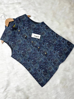 Premium Lotus Blue Waistcoat কোড - 312 - Shahriar Premium