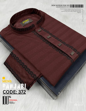 Imperial Wine Maroon Panjabi কোড - 372 - Shahriar Premium