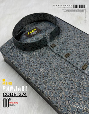 Orchid Signature Cgreen Colour Panjabi কোড - 374 - Shahriar Premium