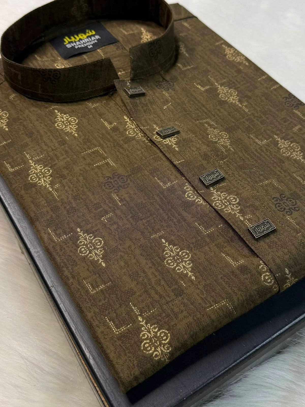 Royal Afsan Deep Olive Panjabi কোড - 369 - Shahriar Premium