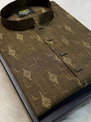 Royal Afsan Deep Olive Panjabi কোড - 369 - Shahriar Premium