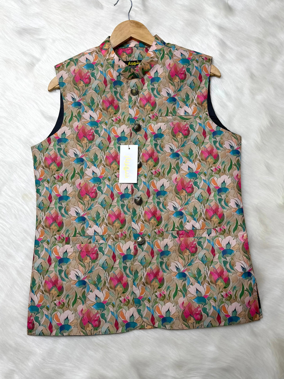 Premium 3D flower Waistcoat কোড - 313 - Shahriar Premium
