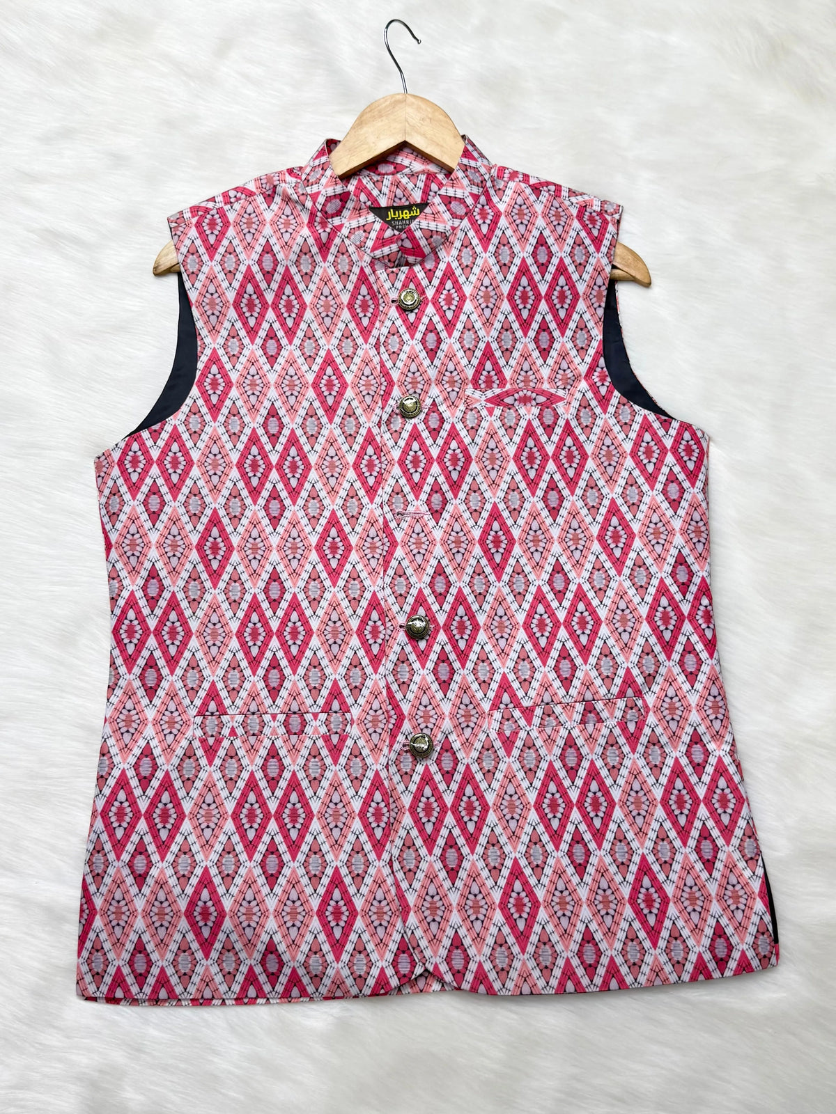 Premium Trainggle Pink Waistcoat কোড - 345 - Shahriar Premium