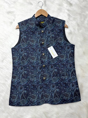 Premium Lotus Blue Waistcoat কোড - 312 - Shahriar Premium