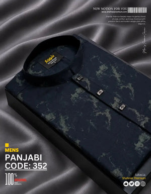 Black Shadow Olive Panjabi কোড-352 - Shahriar Premium