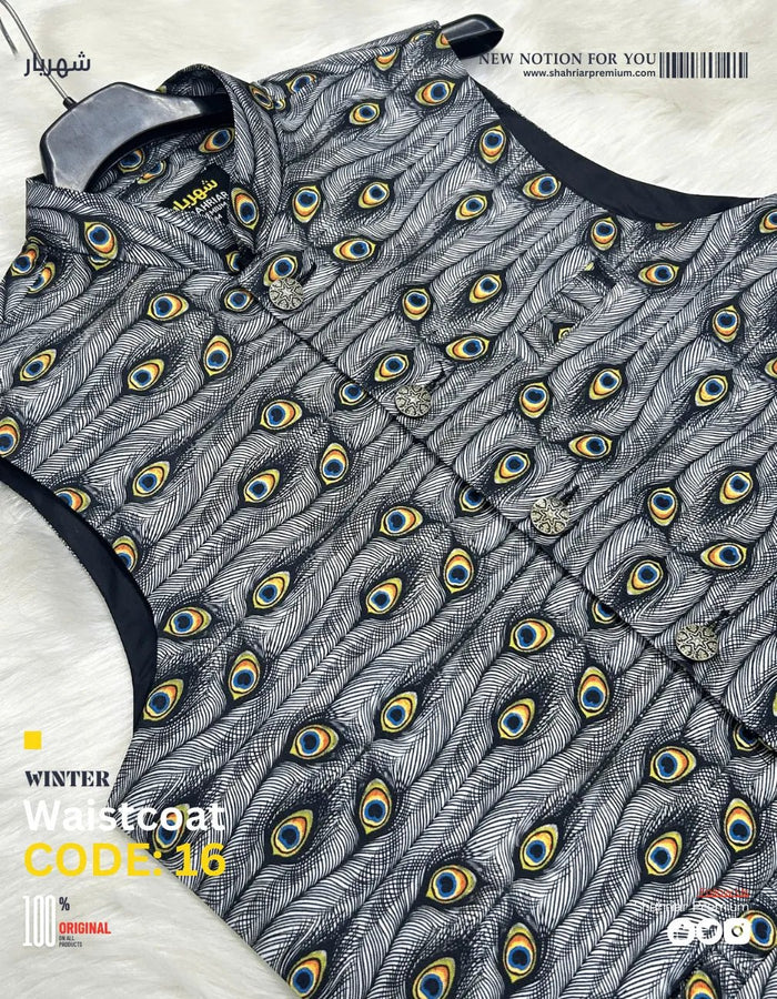 Premium Peacock Waistcoat কোড-16