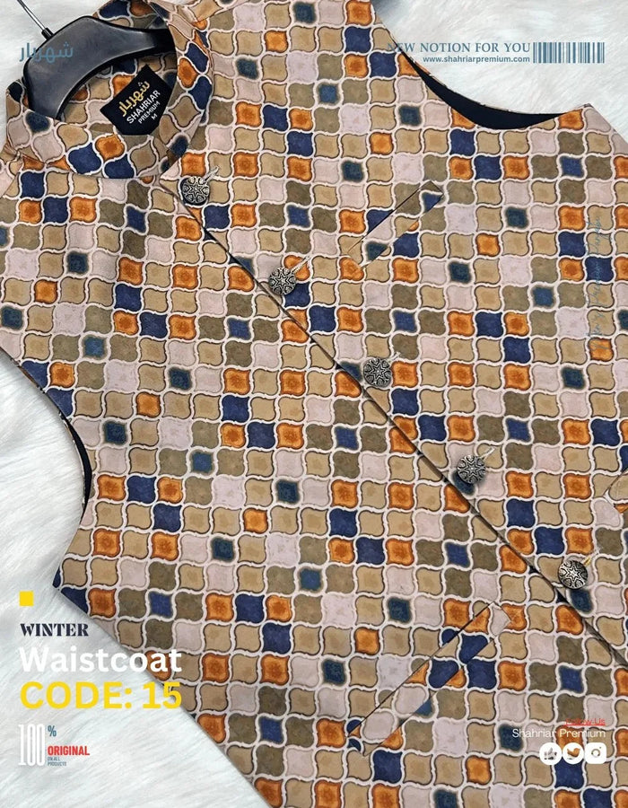 Premium Zaba Wood Waistcoat কোড-15