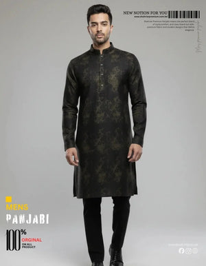 Black Shadow Olive Panjabi কোড - 352 - Shahriar Premium