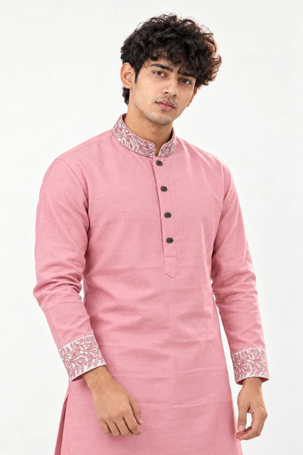 Creeper Embroidery BabyPink কোড-238