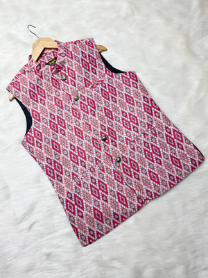 Premium Trainggle Pink Waistcoat কোড - 345 - Shahriar Premium