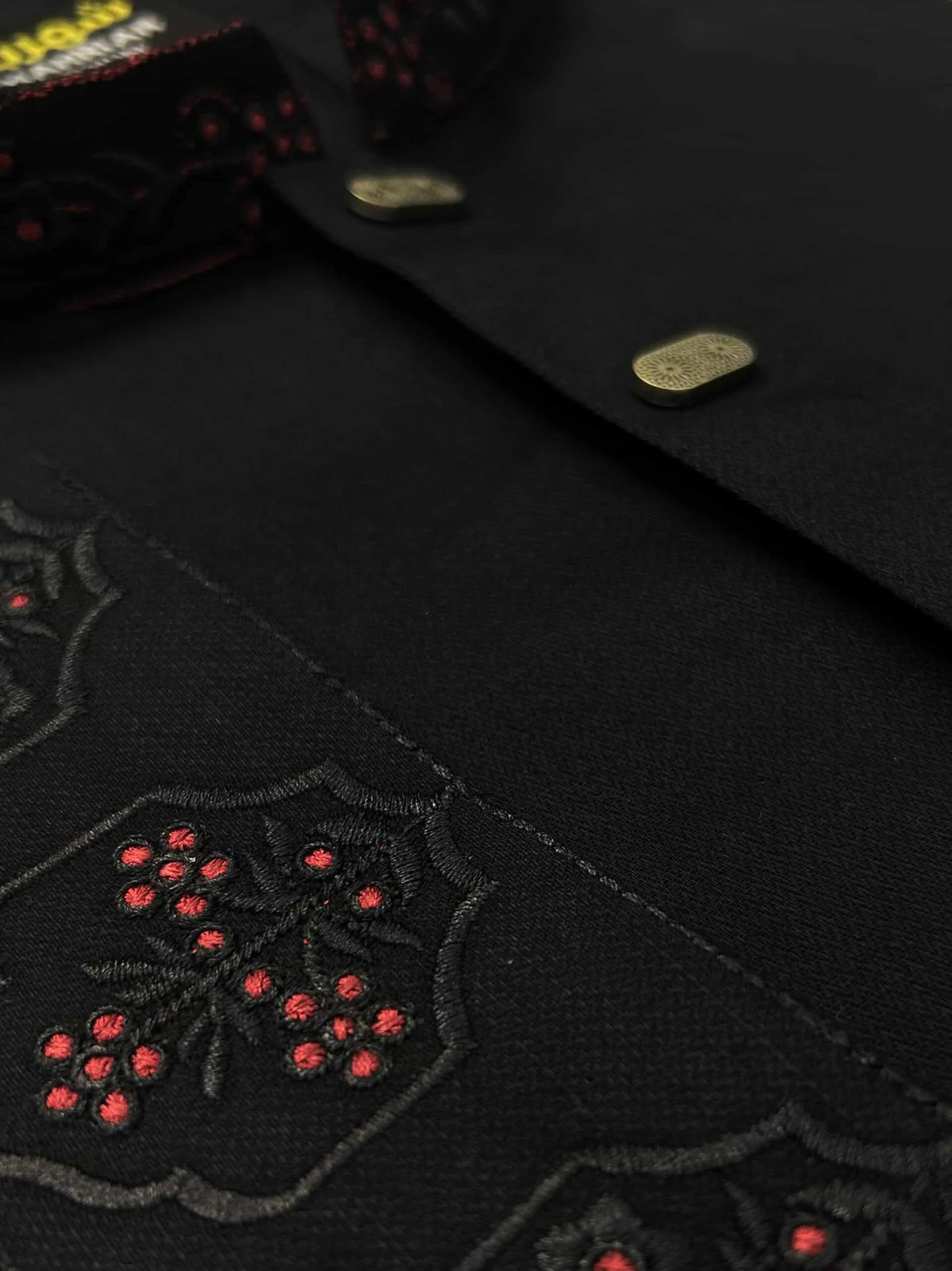 3Leaf Embroidery Black কোড - 135 - Shahriar Premium
