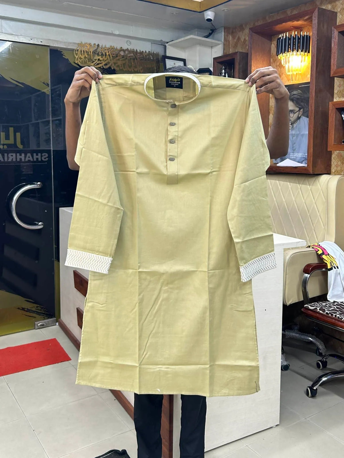 Baby Cream Embroidery কোড - 161 - Shahriar Premium