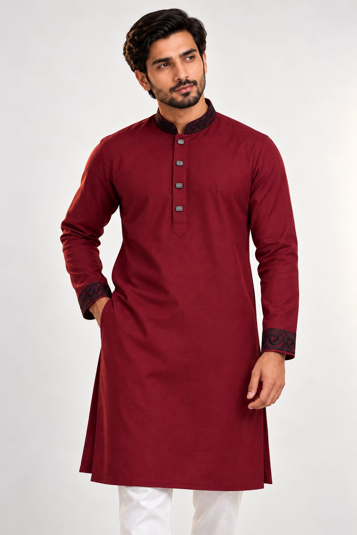 Circel Embroidery Merun কোড-140