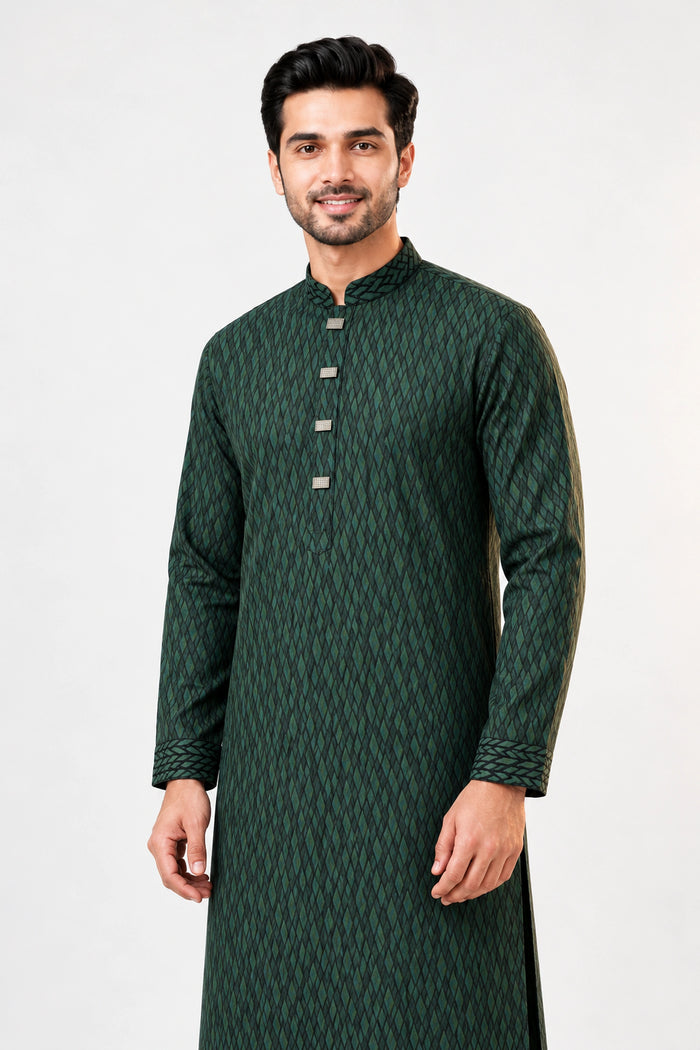 Mat Embroidary Green কোড-163