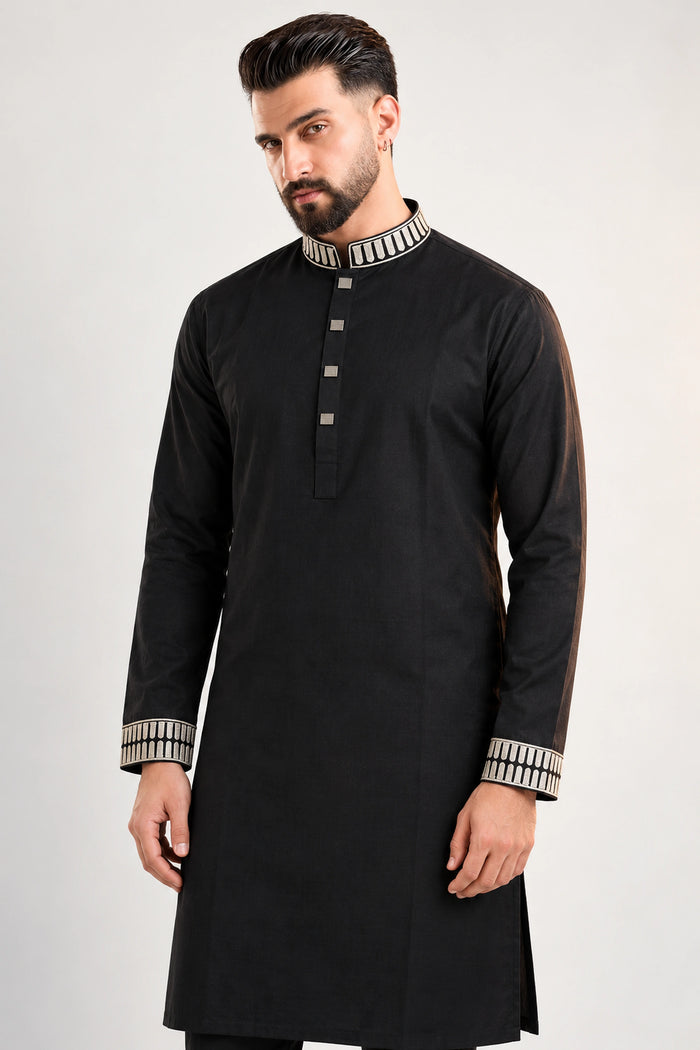 Piller Embrodery Black কোড-263