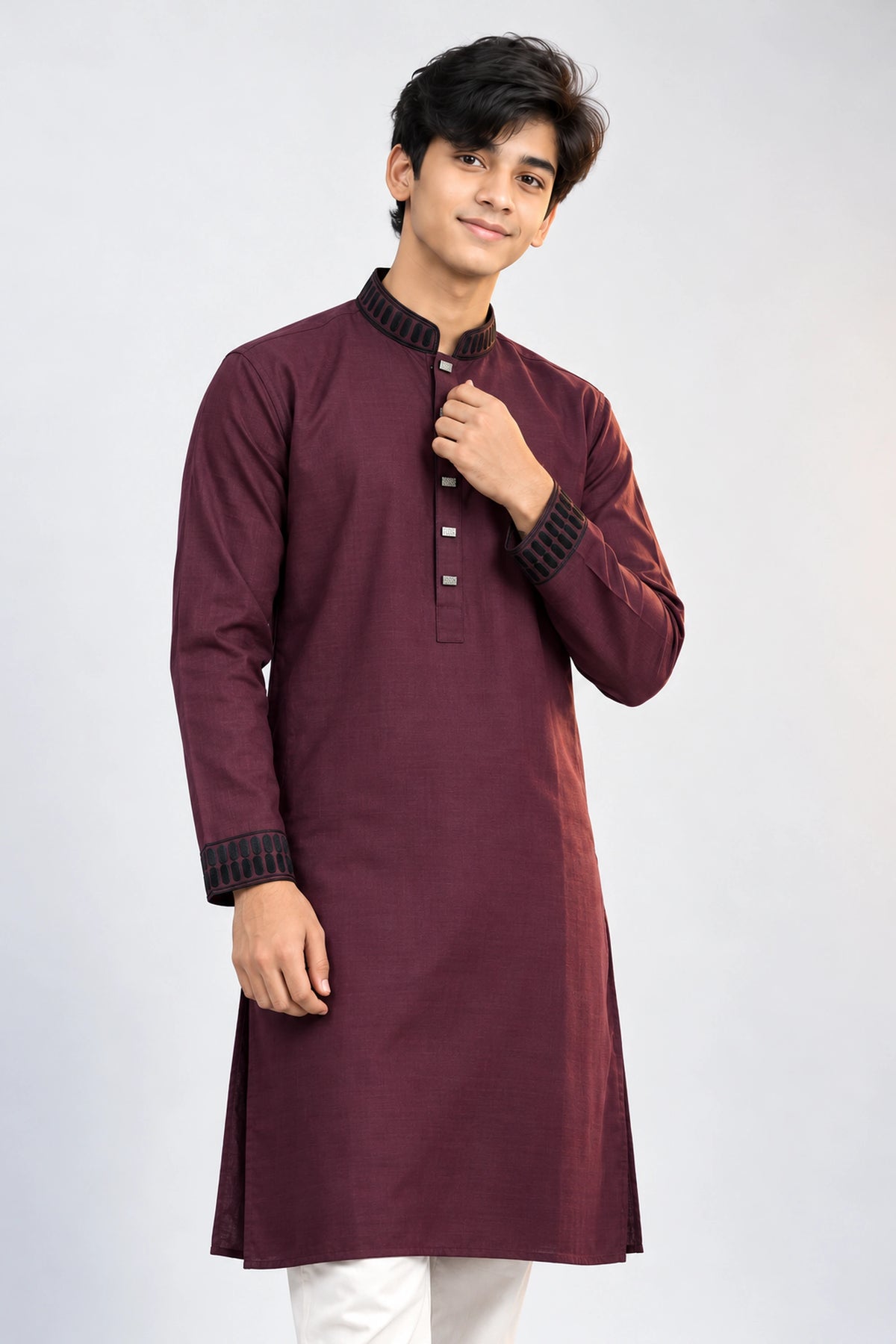 Piller Embrodery Burgendy কোড-264